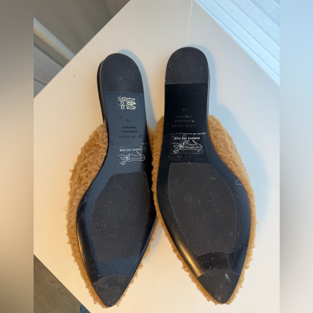 Jenni Kayne Camel Shearling Mules - Picture 5 of 6